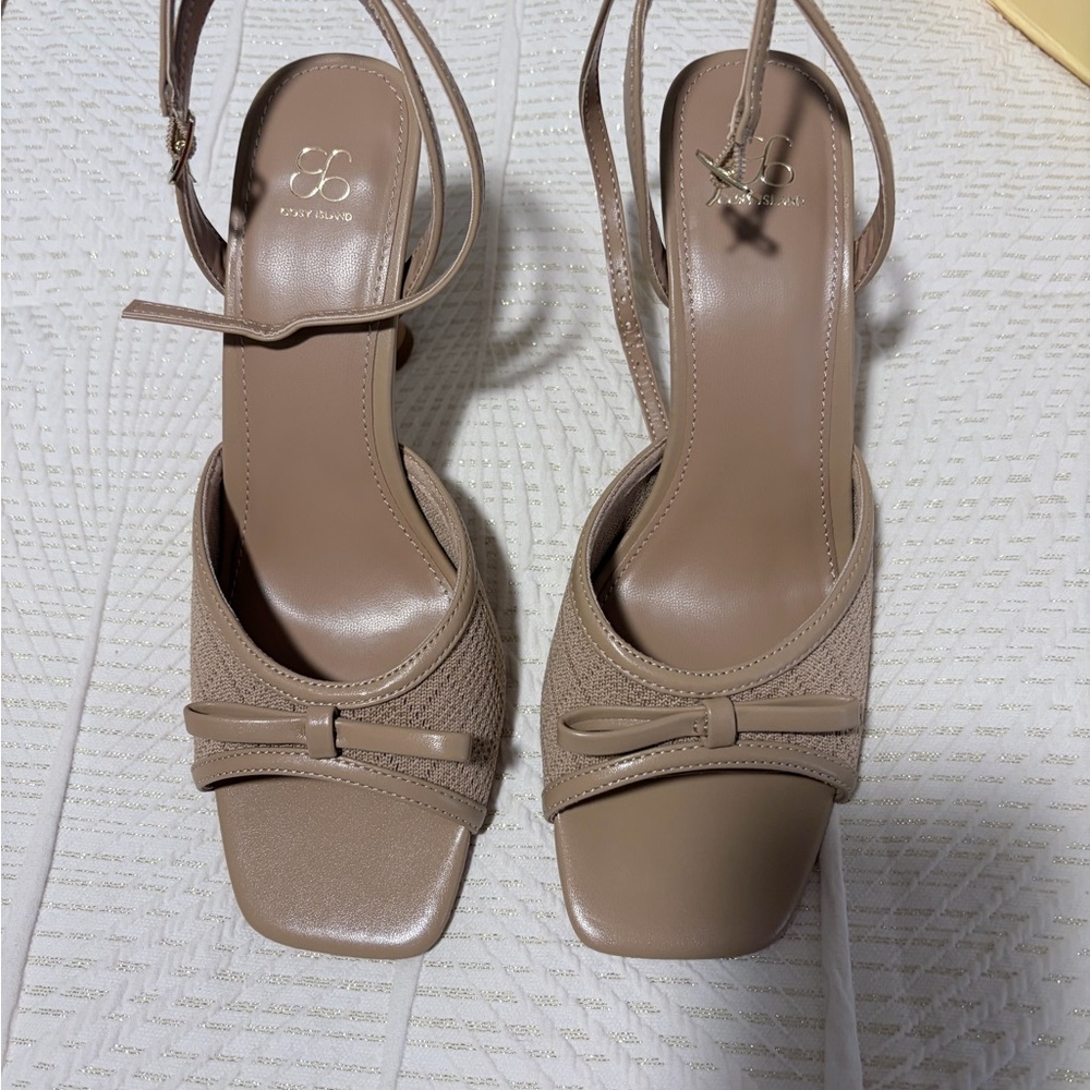 Cozy Island Beige Strappy Heels